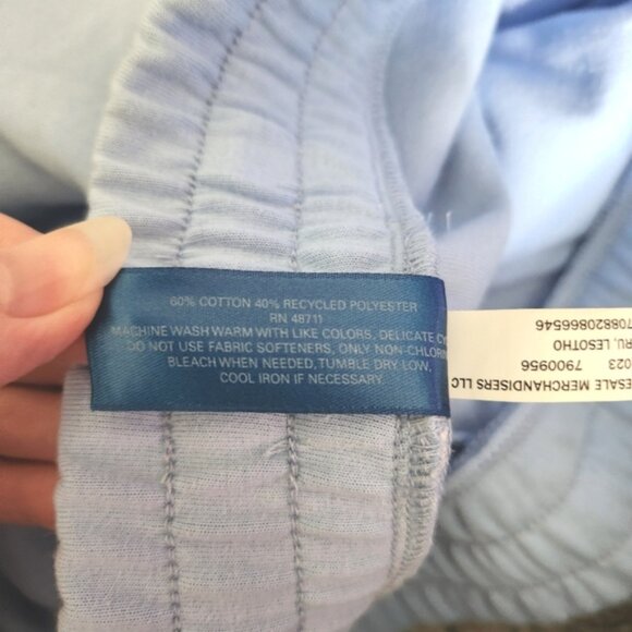 MTA Sport Blue Pants Girls Large 10-12 Wide Leg Nwt Athleisure Lounge - Picture 9 of 15